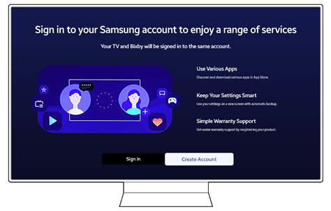 samsung account tv